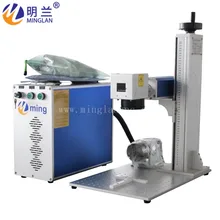 

20W Raycus Split type fiber laser marking machine with rotary have good price and high quality