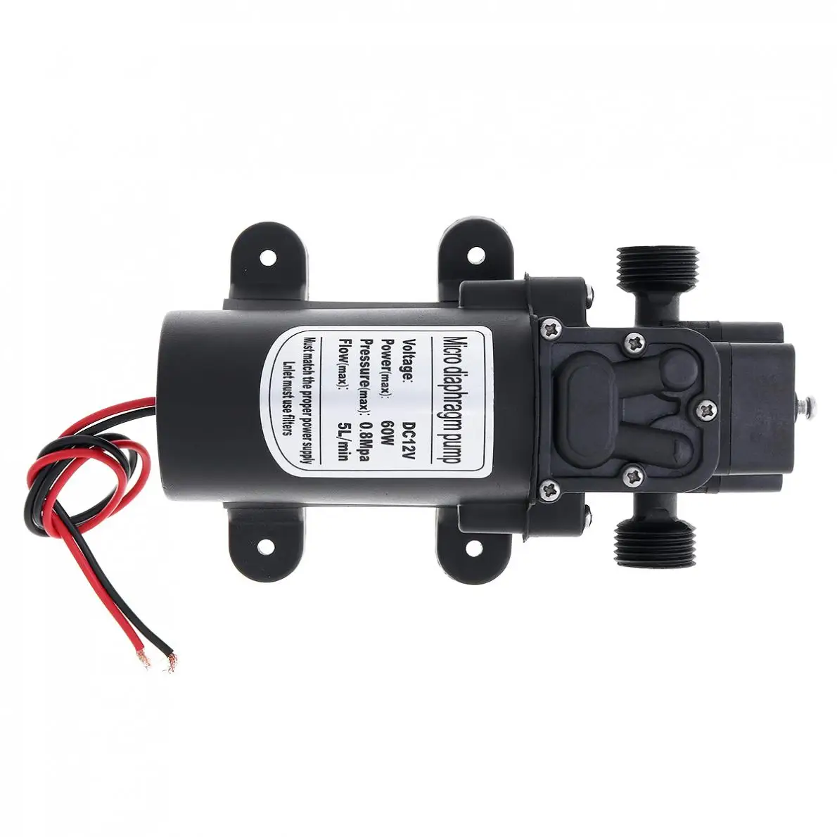 12V 60W 5L/мин регулируемая возврата Тип самовсасывающий DC мини мембрана высокого Давление электрическая Автомобильная моющая насос для автомобиля/дома/сад