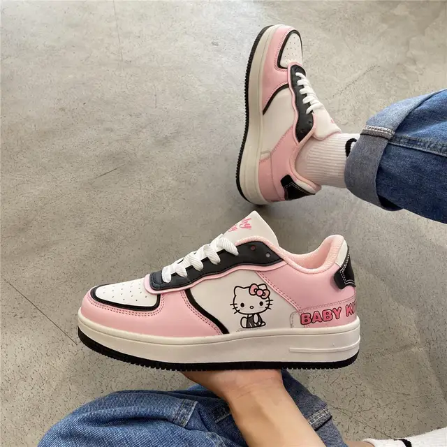 TAKARA TOMY autumn and winter fashion cartoon Hello Kitty board shoes simple and comfortable non-slip lightweight casual shoes 5