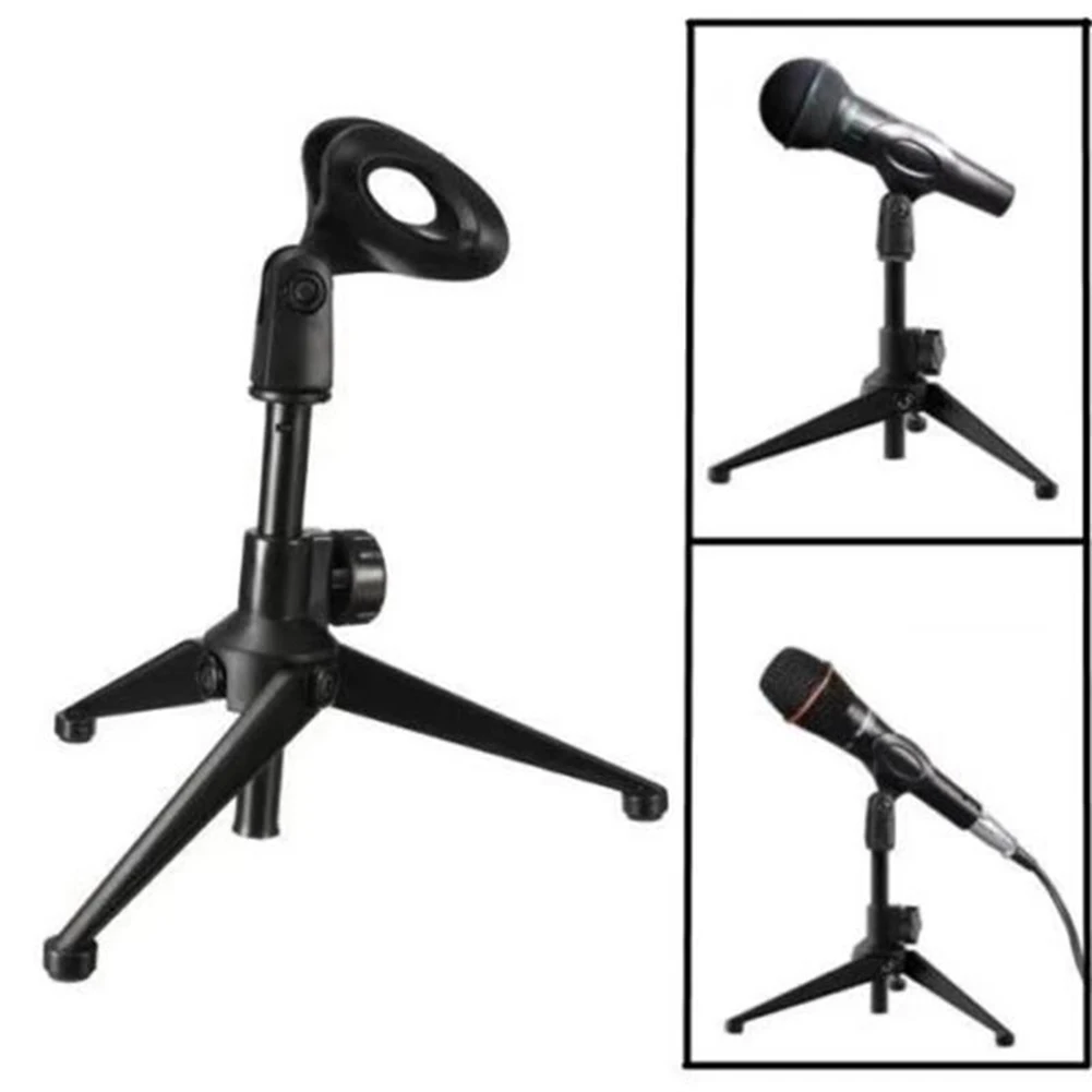Foldable Desktop Microphone Tripod Stand Height Adjustable Karaoke