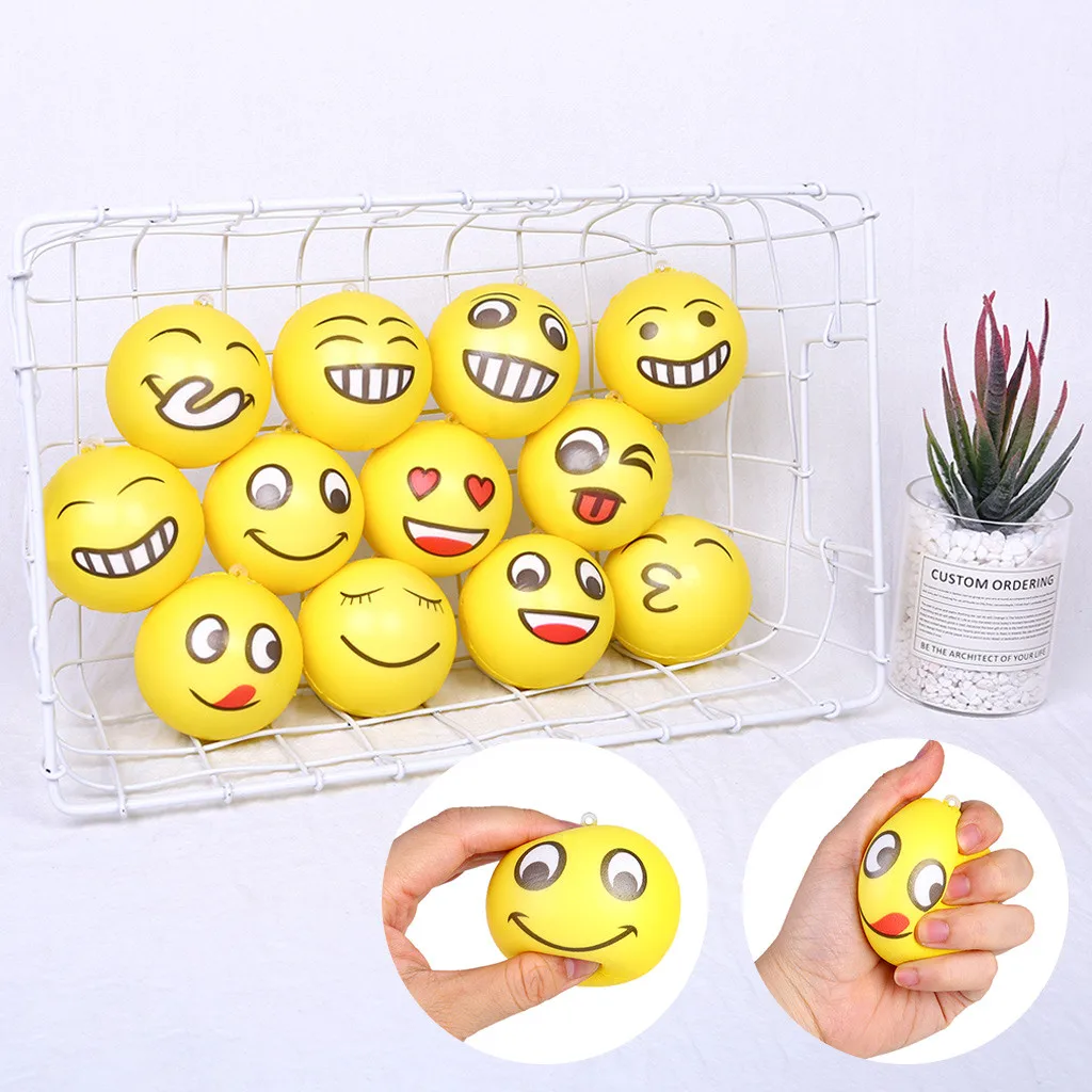 Мягкие и милые Gigantes сжимаемые игрушки для лица мягкие 12 шт. Happy Smile Face антистресс облегчение медленно поднимающийся мяч W725