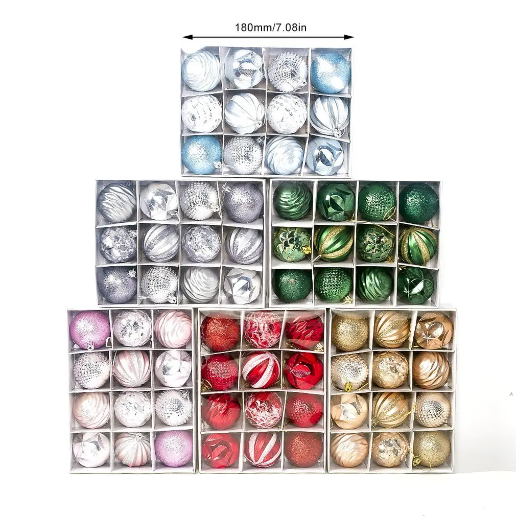 

6cm Christmas Balls Print Balls Pendant Christmas Tree Decorations Display Balls Festival Decoration