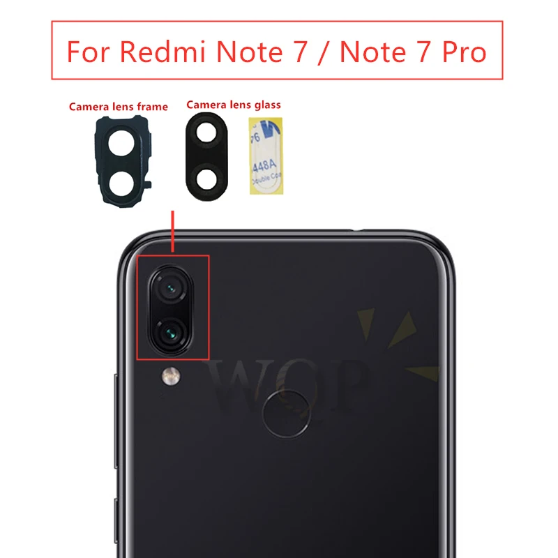 2 шт. для Xiaomi Redmi note 7/note7 Pro камера Стекло Объектив задняя камера стекло объектив с клеем Замена Ремонт Запасные части