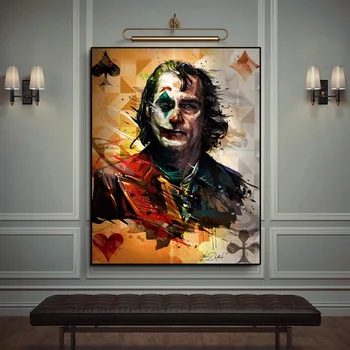 

Abstract Portrait Joker Posters and Prints Canvas Painting Clown Joker Wall Picture for Living Room Modern Home Decoration Gift
