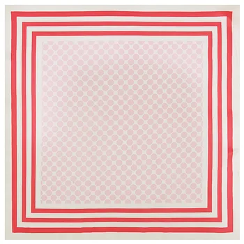 

60cm*60cm 2020 New Luxury Brand Women Twill Silk Scarf Striped Dot Pattern Neckerchief Print Scarf Fashion Small Square Scarves