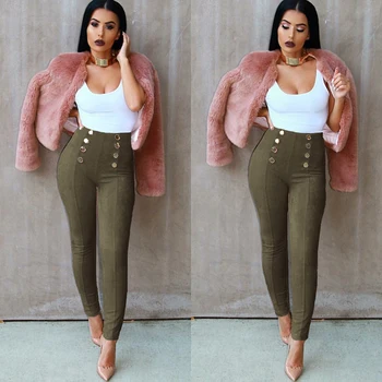 

High Elastic Jumpsuit Pencil Waist Solid Summer Pants 2020 Pants Long Jeans New Fashion Women Fashion Skinny Waist for women