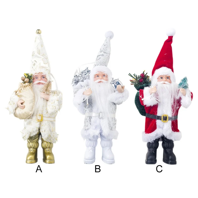 Рождественский стоящий Санта-Клаус, кукла, фигурка, коллекция, украшение стола, украшение, праздничный подарок, Рождественская игрушка