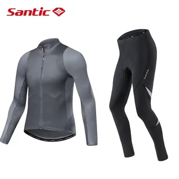 

Santic Cycling Jersey Set Men MTB Downhill Breathable Quick Dry Long Sleeve Long Pants Racing Suit Mountain Bike Clothing Wear