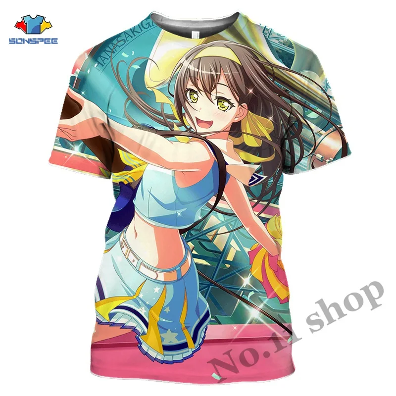 Anime Bang Dream Shirt 3D Print Men's T Shirt Casual Harajuku Short Sleeve kawaii Cartoon Cute Girl loli Women Tees Tops Shirt (1)