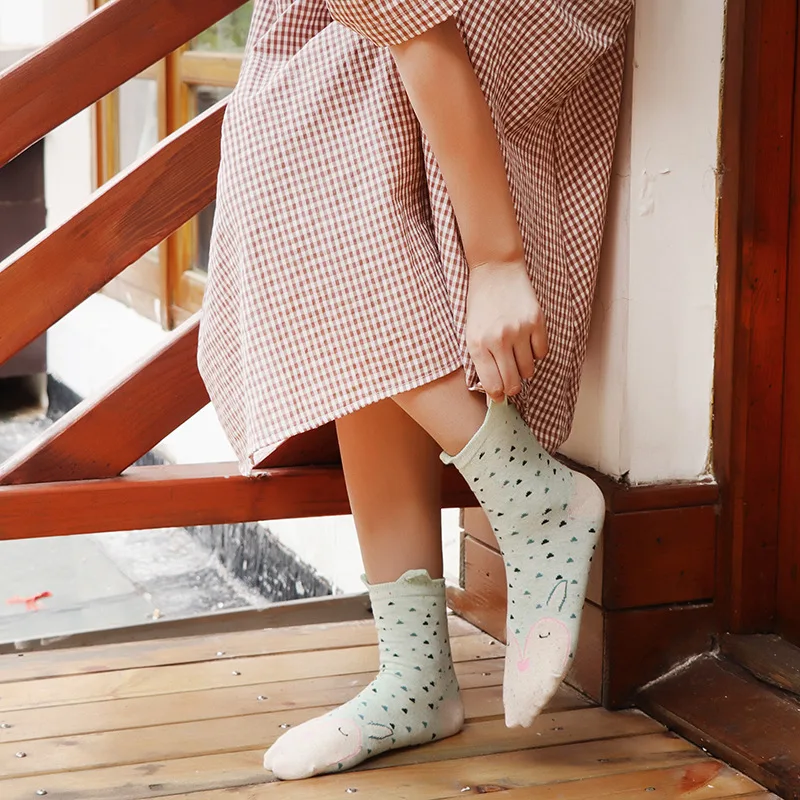 20 пар/компл. леди осень-зима,, хлопковые носки Носки с рисунком животных для девочек женские подарок девушке подарок для свадебных сувениров