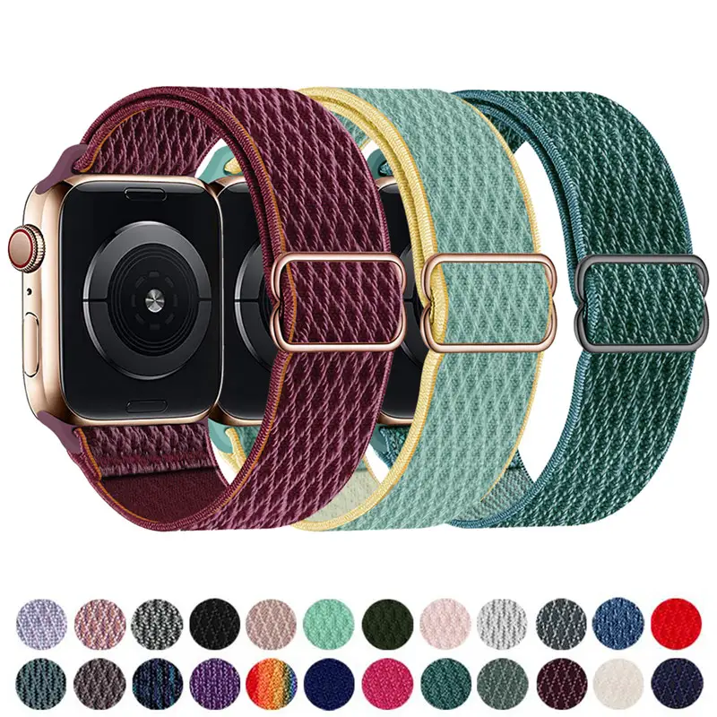 Nylon Strap For Apple Watch band 38 40 42 44 45 49mm Sports Loop Watchband For IWatch series Ultra 9 8 7 SE 6 5 4 Correa - Image 3