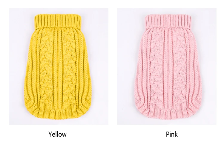 Sweet Pet Dog Sweater Autumn Winter Pet Knitted Pullover For Small Dogs Cats Casual Dog Clothes Warm Cats Coat Cute Pet Costume (3)