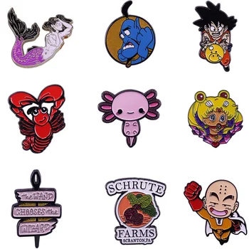 

20pcs/lot J1512 Geekcoco Anime Dragon Ball Sailor Moon Enamel Pins Badge Brooch Bag Clothes Lapel Pin Cartoon Jewelry Gift