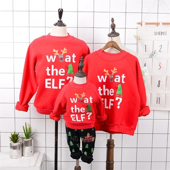 

Family Matching Clothes Christmas Deer Letter Sweaters Family Look Mother and Daughter Kid Adult Mommy and Me Baby Girl Boy Xmas