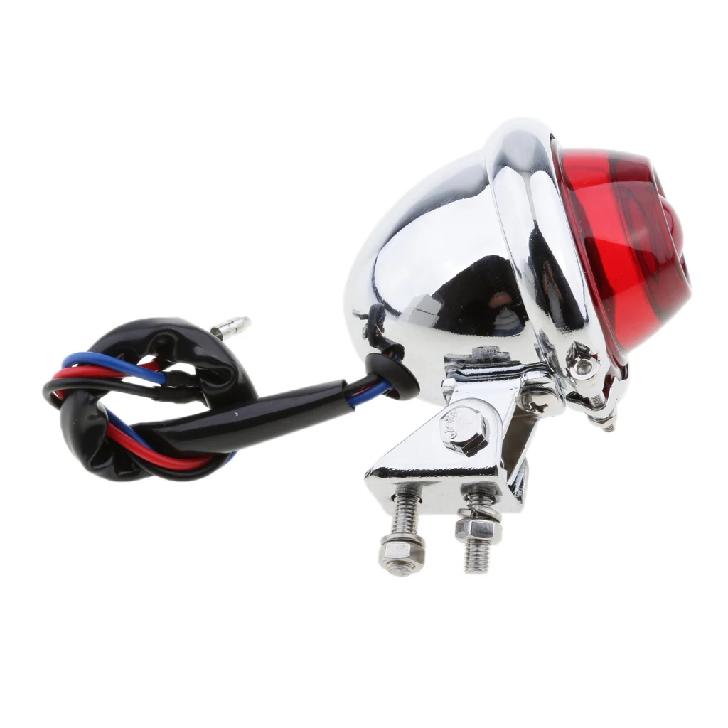 Motorcycle Rear Tail Brake Light Stop Lamp Red LED  3 Wires Connection For Harley Bobber Cafe Racer