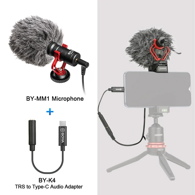 BOYA BY-MM1 Cardiod Shotgun Live Streaming Micrófono Mic Professional BOYA BY-MM1 Cardiod Shotgun Live Streaming Micrófono Mic Professional