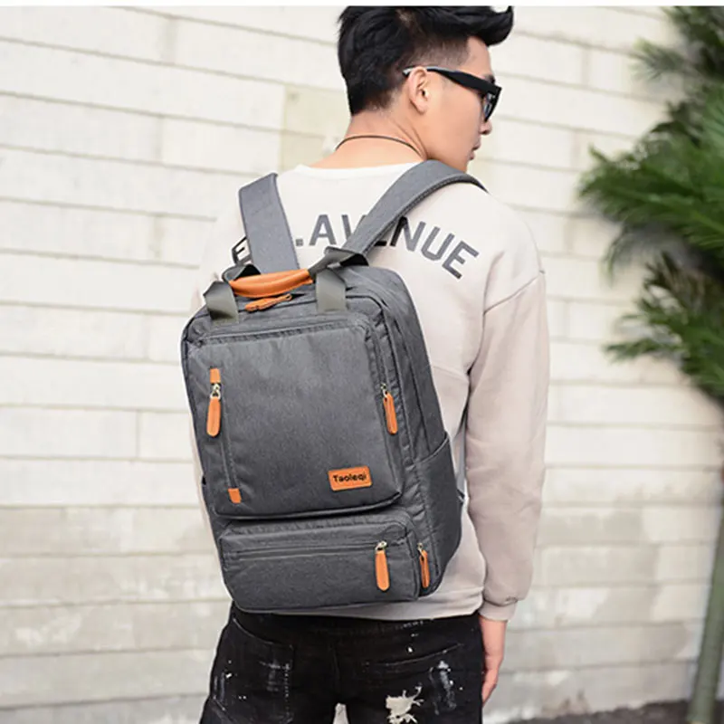 Casual Business Men Computer Backpack Light 15 inch Laptop Bag 2021 Waterproof Oxford cloth Lady Anti theft Travel Backpack Gray