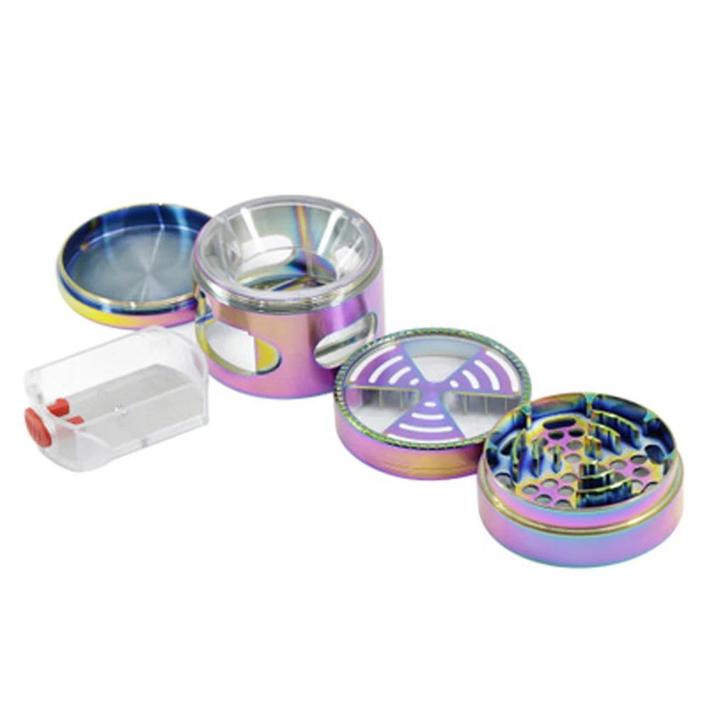 Zinc Alloy Grind Smoking Grinders Tobacco Grinder 63mm Cigarette Crush Cigarette Rolling Machine With Drawer Smoking Accessories