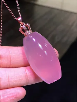 

Genuine Mozambique Natural Pink Rose Quartz Gemstone Star Light Crystal Bead Women Fashion Pendant Necklace AAAAA