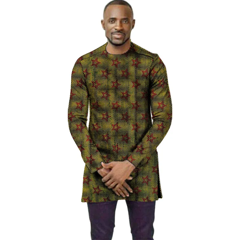 Camisa dos homens de roupas africanas ajuste