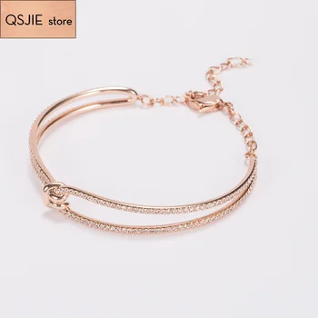 

QSJIE High quality SWA lifeline Bracelet twisted design temperament Bracelet
