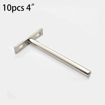 

10PCS 3/4/5inch Concealed Floating Shelf Bracket Support Cold Rolled Steel Hardware Heavy Tool For 20-30mm Thickness Shelf