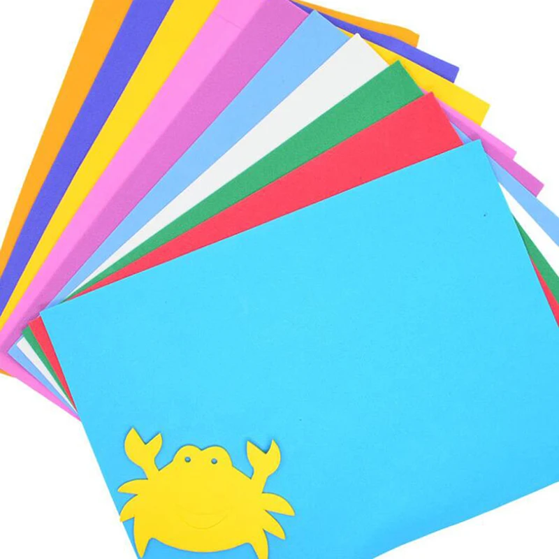 10pcs Back Stickers Sponge Paper EVA Rubber Art Origami DIY Hand Color Bubble Paper Wedding Party Decoration 20* 30CM