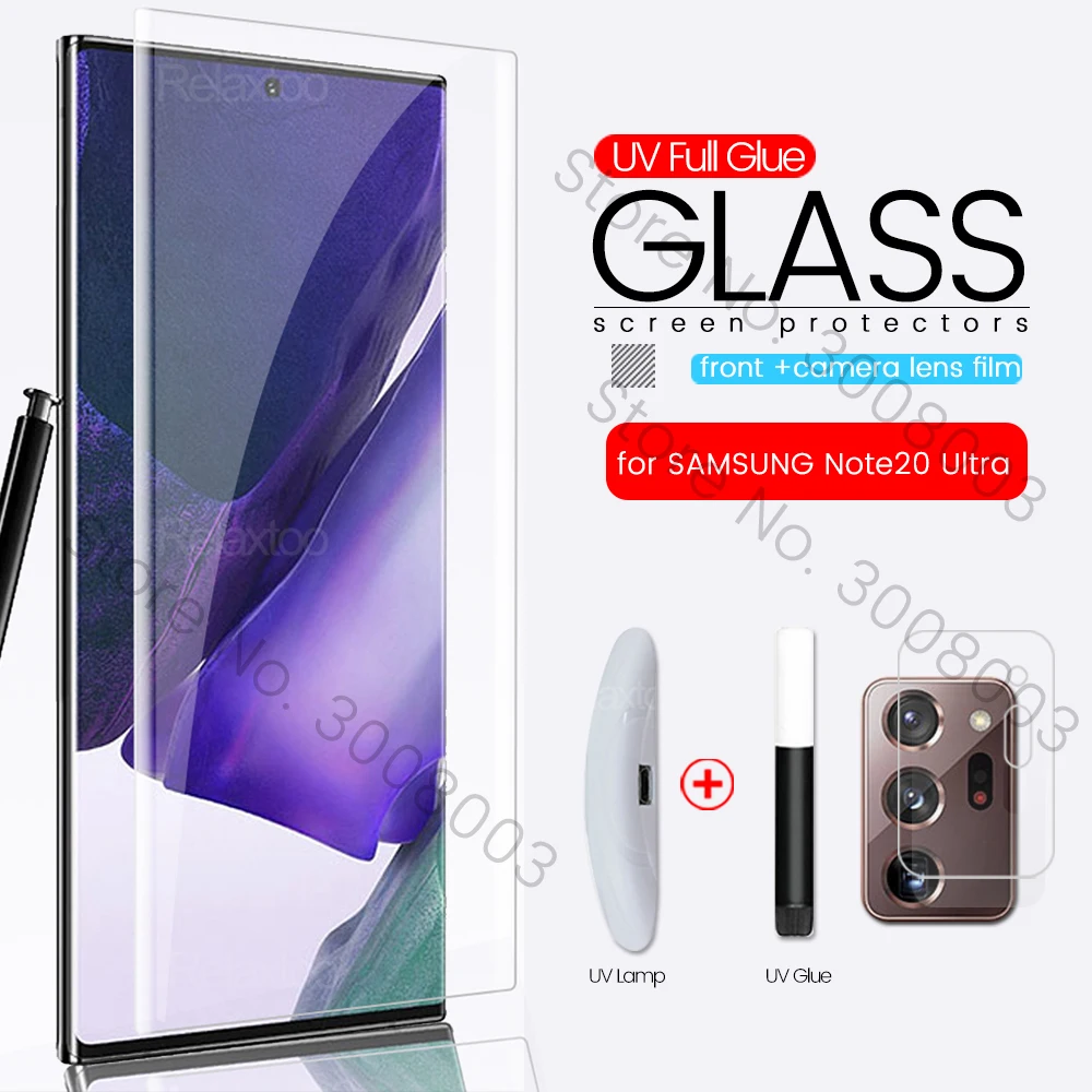 Защитная пленка для камеры + УФ на весь экран из закаленного стекла sasmung galaxy note 20