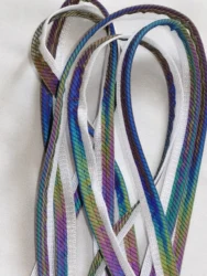 Bande de tissu sergé coloré à rayures arc en ciel, passepoil réfléchissant, pour couvrir les bords des vêtements, accessoires de vêtements, 5 mètres 