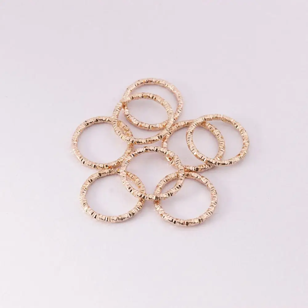 50-100 шт 8-20 мм Золотые круглые прыгающие кольца витые открытые раздельные кольца прыгающие кольца коннектор для изготовления ювелирных изделий фурнитура для DIY - Цвет: KC Gold