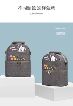 

Multi-Function Mother's Bag Mother out Double-Layer Milk Insulated Bag Fashion Diaper Bag 2020 Breast Milk Fresh Backpack