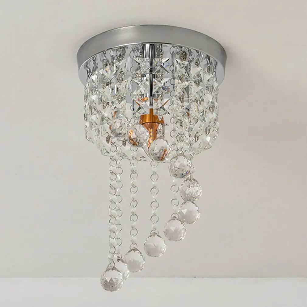 ICOCO S Форма Кристалл крыльцо сверкающий кристалл светодиодный потолочный светильник люстра Прихожая крыльцо подвесной светильник ing
