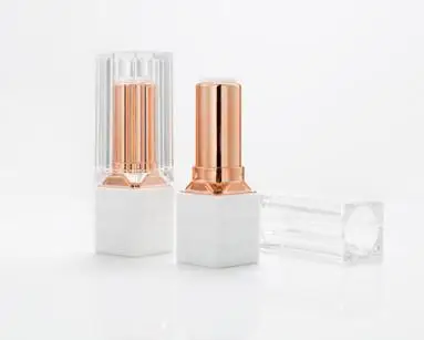 White 10pcs30pcs50pcs White Suqare Empty Lip Balm Tube, Plastic Blue Lipstick Package,DIY Gold Lip Rouge Bottle,Pink Lip Makakeup Tool - Цвет: White