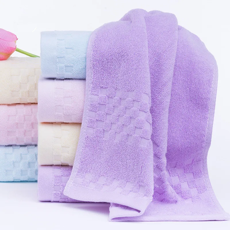 

34*75cm Solid Face Towel Soft Touch Cleansing Hand Bath Towel Absorbent Washcloth Home Accessories