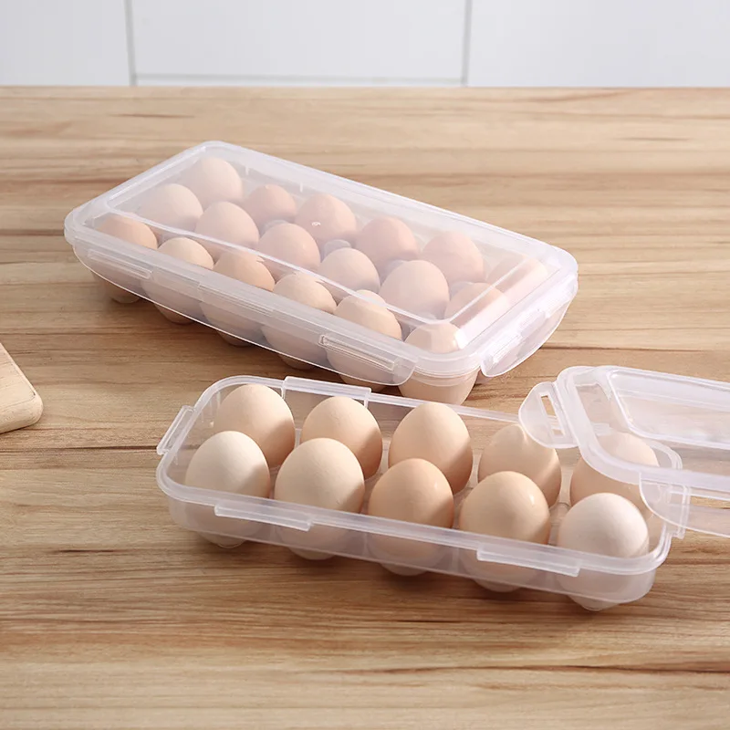 10/18 Grid Eggs Storage Box Keep Fresh Kitchen Plastic Storage