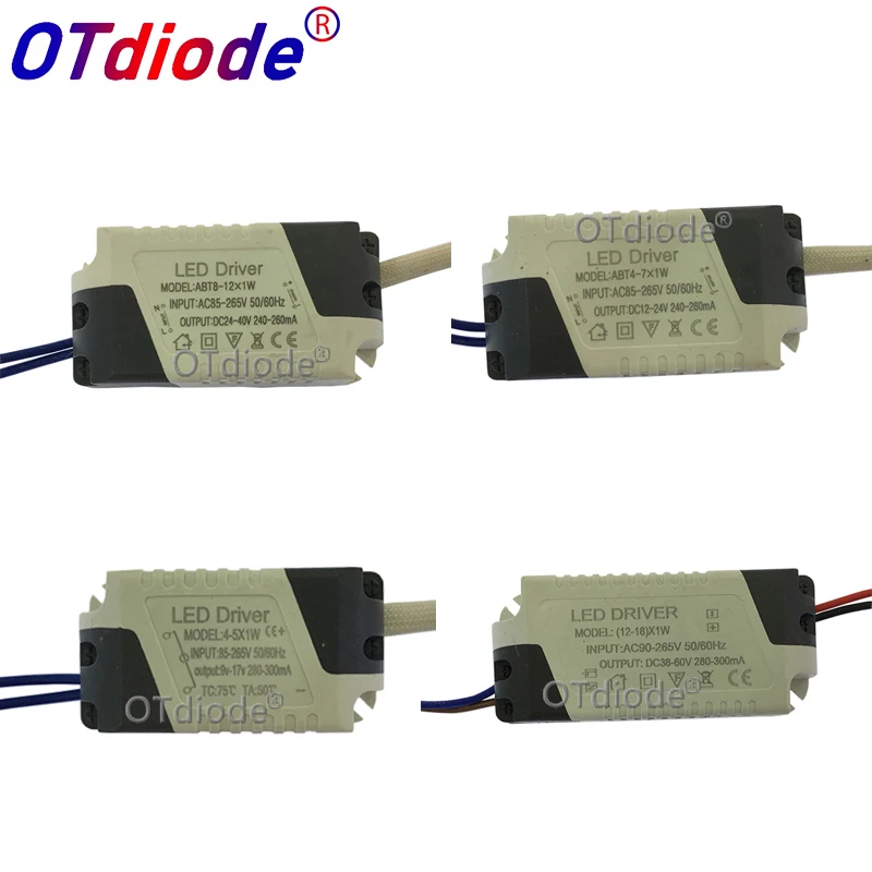

2pcs/lot LED Power Supply Constant Current Isolation Lamp Driver 300mA 280mA 1W 3W 5W 7W 9W 10W 20W 30W 36W Lighting Transformer