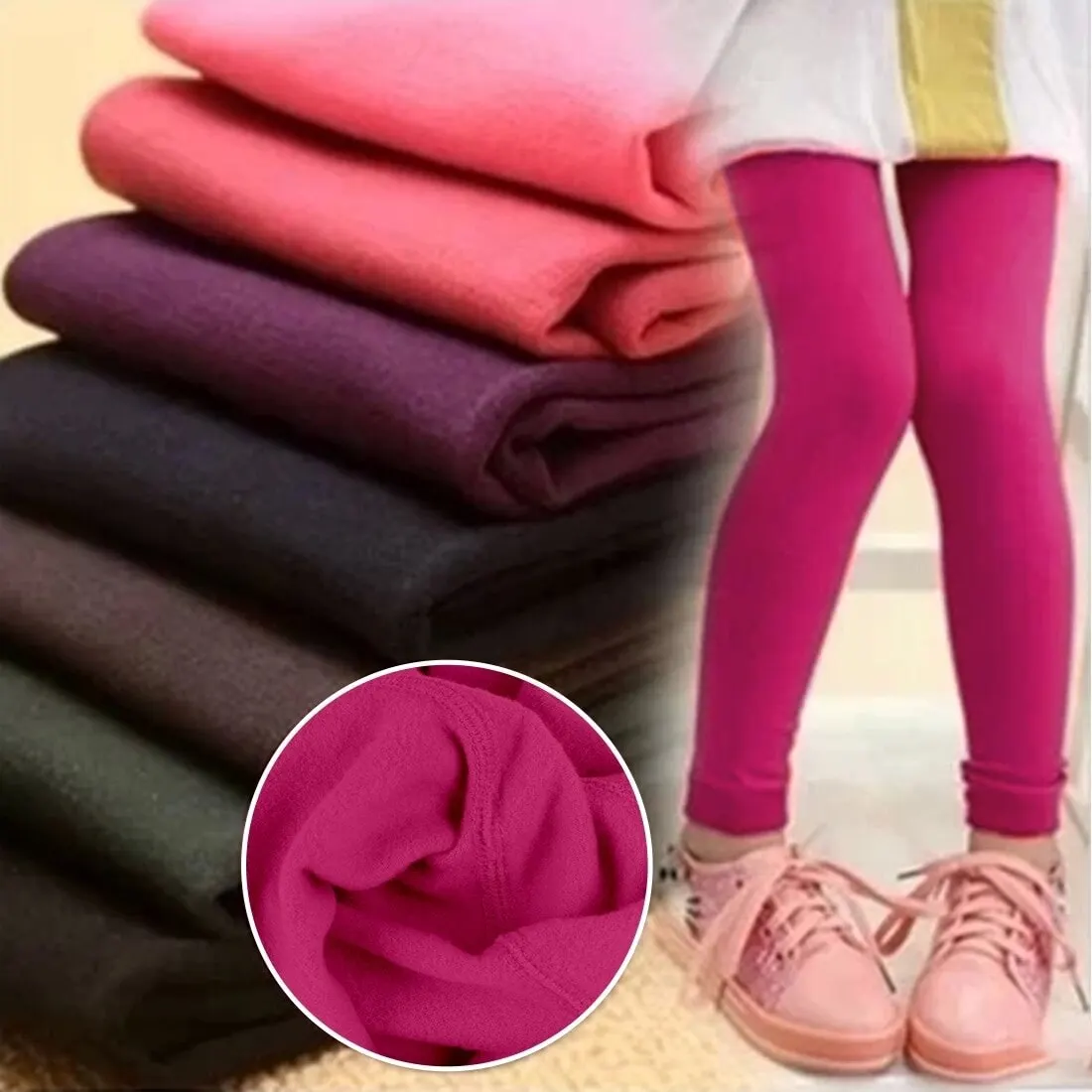 

3-12 Years Kids Thicken Leggings Girls Autumn Winter Plus Velvet Trousers Baby Girls Pants Infantil Children's Clothing