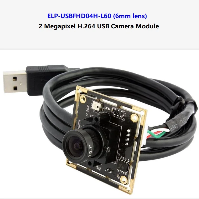 ELP-USBFHD04H-L60 2 мегапикселя full HD 1080P Cmos AR0330 H.264 USB веб-камера UVC USB модуль камеры - Цвет: ELP-USBFHD04H-L60