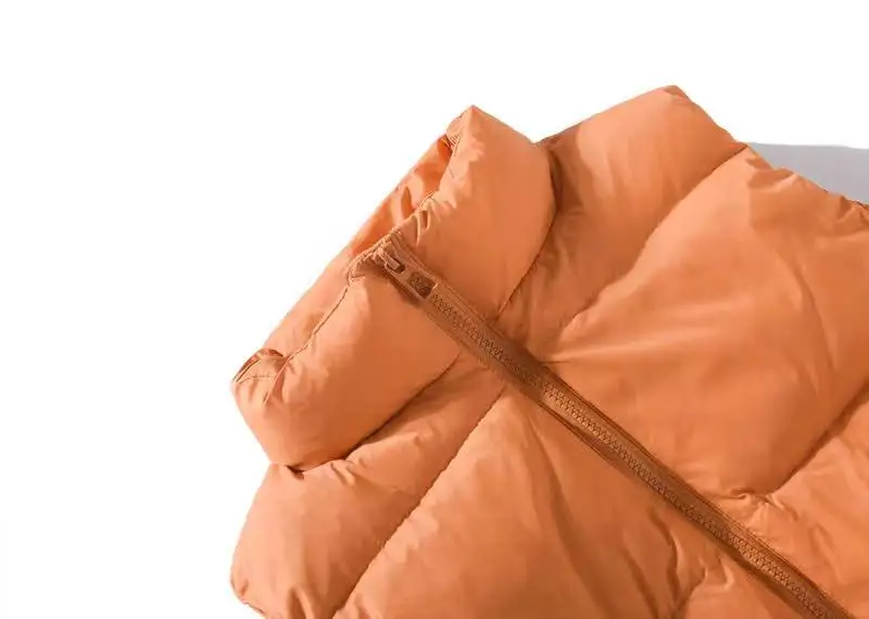 colete casual de inverno com bolso curto e justo, 2021