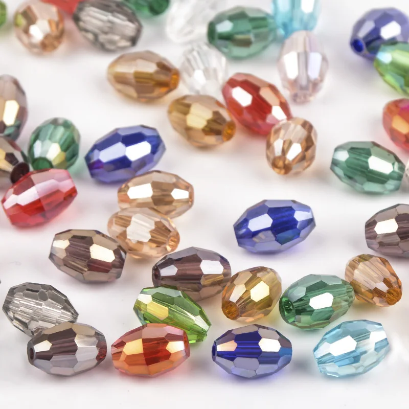 Высокое качество 50 шт. рисовые зерна Австрийские хрустальные бусины 6*8 мм