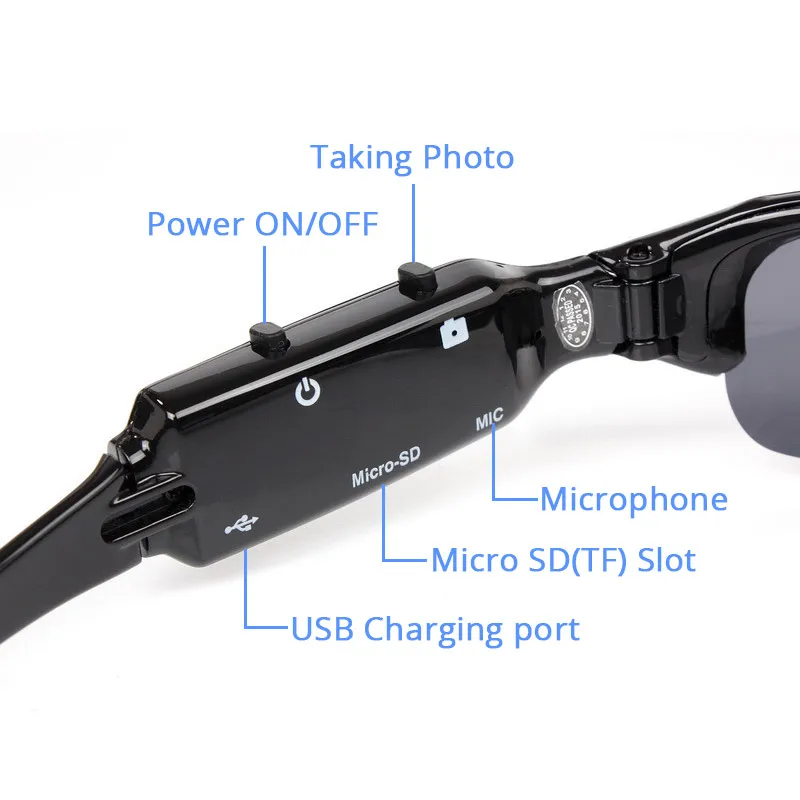 SMARCENT Mini DV солнцезащитные очки камера легкий вес DVR TF мини Аудио Видео рекордер видео рекордер стильные модные очки с камерой