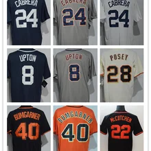 Все сшитые мужские плеер Джастин Аптон 8 Мигель Кабрера 24 Мэдисон Бумгарнер 40 Эндрюс Маккатчен 22 Бастер поси 28 майки