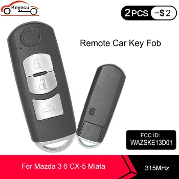 

Keyecu Smart Remote Key 3 Button 315MHz ID49 Chip FOB for Mazda 3 6 Miata CX-5 2014-2016 FCC: SKE13D01 662F-SKE13D01
