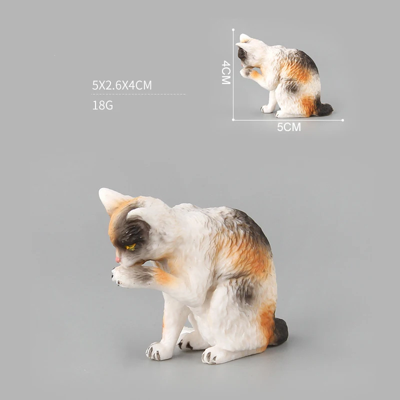 B Factory Direct Children's Animal Model Toy Simulation Animal Model Variety Of Domestic Cats Kitten Modeling Toy Model Best Gift - Color: B