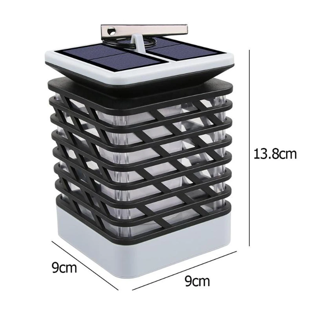 Solar Lamp Flame Path Lights Lamp Flickering Smokeless Candle Waterproof Lamp Flickering Garden Light Hanging Solar Lantern