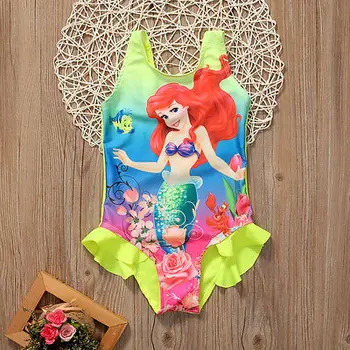 

cute Baby Girls Toddler printed Mermaid Bikini One Piece Set Ariel Swimsuit Swimwear Bathing Suit Bikinis Tankini Set Beachwear