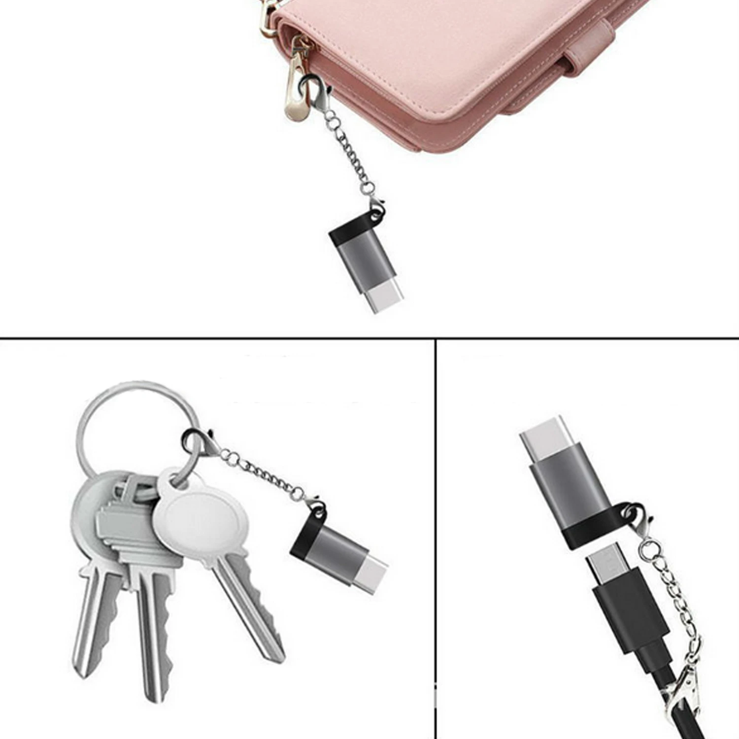 VONETS 5 шт. Micro usb type C адаптер Micro USB Женский Тип C Мужской конвертер разъем с брелоком для Xiaomi 4C Lg G5