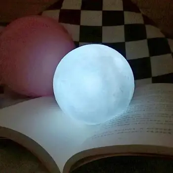 

Moon Lamp 3D Light Touch Switch 3D Print Lamp Moon Bedroom Bookcase Night Light Creative Gifts
