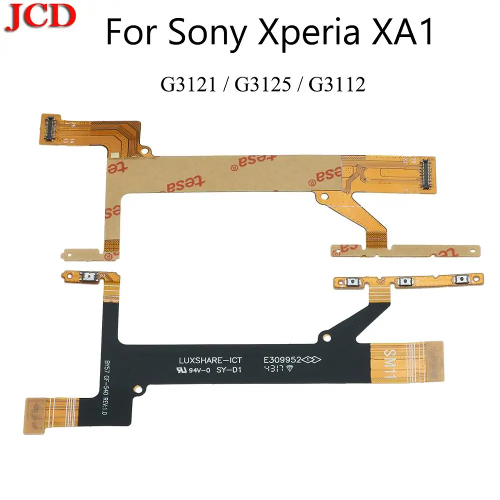 JCD New Power Button On Off Mute Volume Switch Connector Flex Cable For Sony Xperia XA1 G3121 G3125 G3112 Replacement Parts | Мобильные