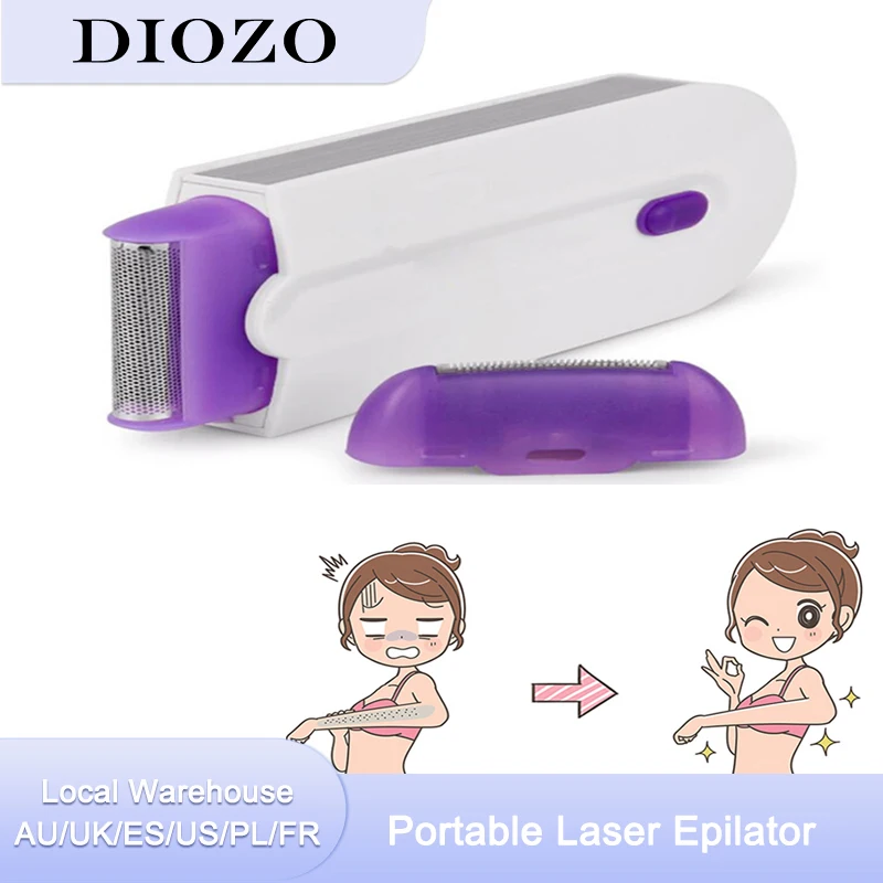 

DIOZO Portable Laser Epilator USB Rechargeable Body Facial Leg Epilator Painless Sensor Hair Removal Tool Unisex